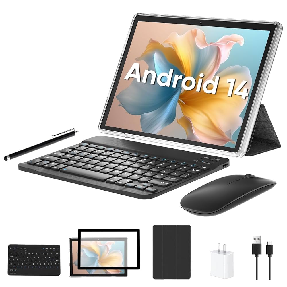 Tablet PC 10インチ、ODA A10,12GB/128GB Amazon.com : Android 14 Tablet, 10 inch Tablet with Keyboard